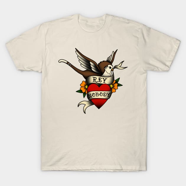 Space Bird Rey Nobody Tattoo T-Shirt by Miss Upsetter Designs